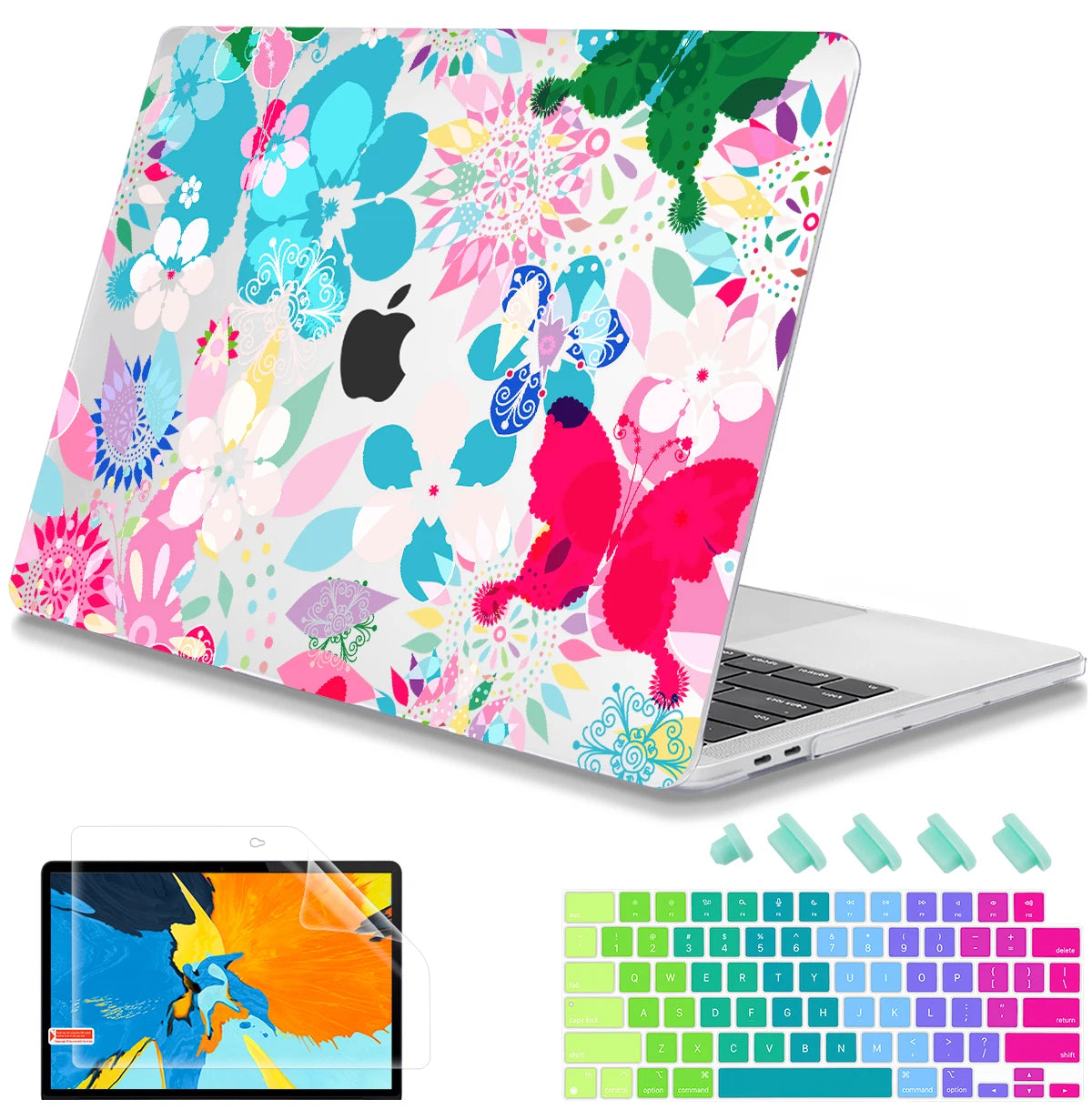 Hemasa  Butterfly Hard case for Macbook M4 A3401 Pro 2023 M2 Air Pro 13 2022 A2338 A2681 A2337 M1 Pro 14 16 A2779 M2 Air 11 12