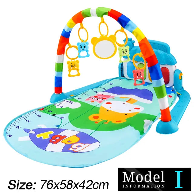 Tejesa Baby Fitness Stand Music Play Gym Activity Toys/ Newborn Piano Crawling Blanket Pedal Game Pad Early Education 0-36 Months Gifts