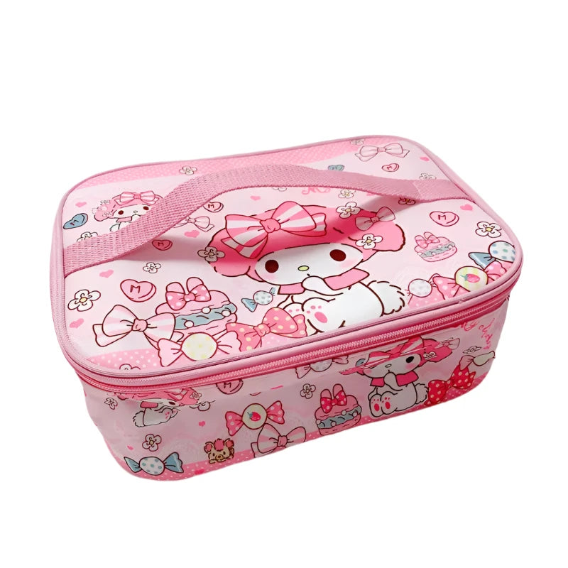 Hemasa Pink Hellokitty Girl Student Lunch Box Bag Lunch Box Insulation Bag Large Capacity Storage Bag