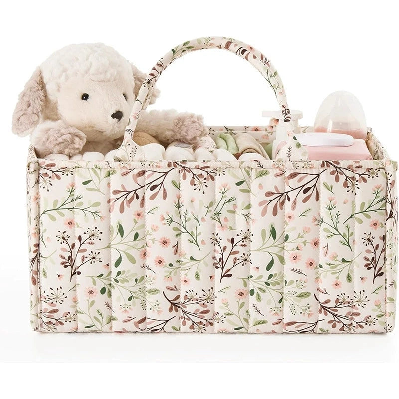 Tejesa Large Capacity Foldable Diaper Bag Durable Multi-Functional Storage Pouch for Diapers Wipes Easy to Carry Moms Diaper Bag Travel