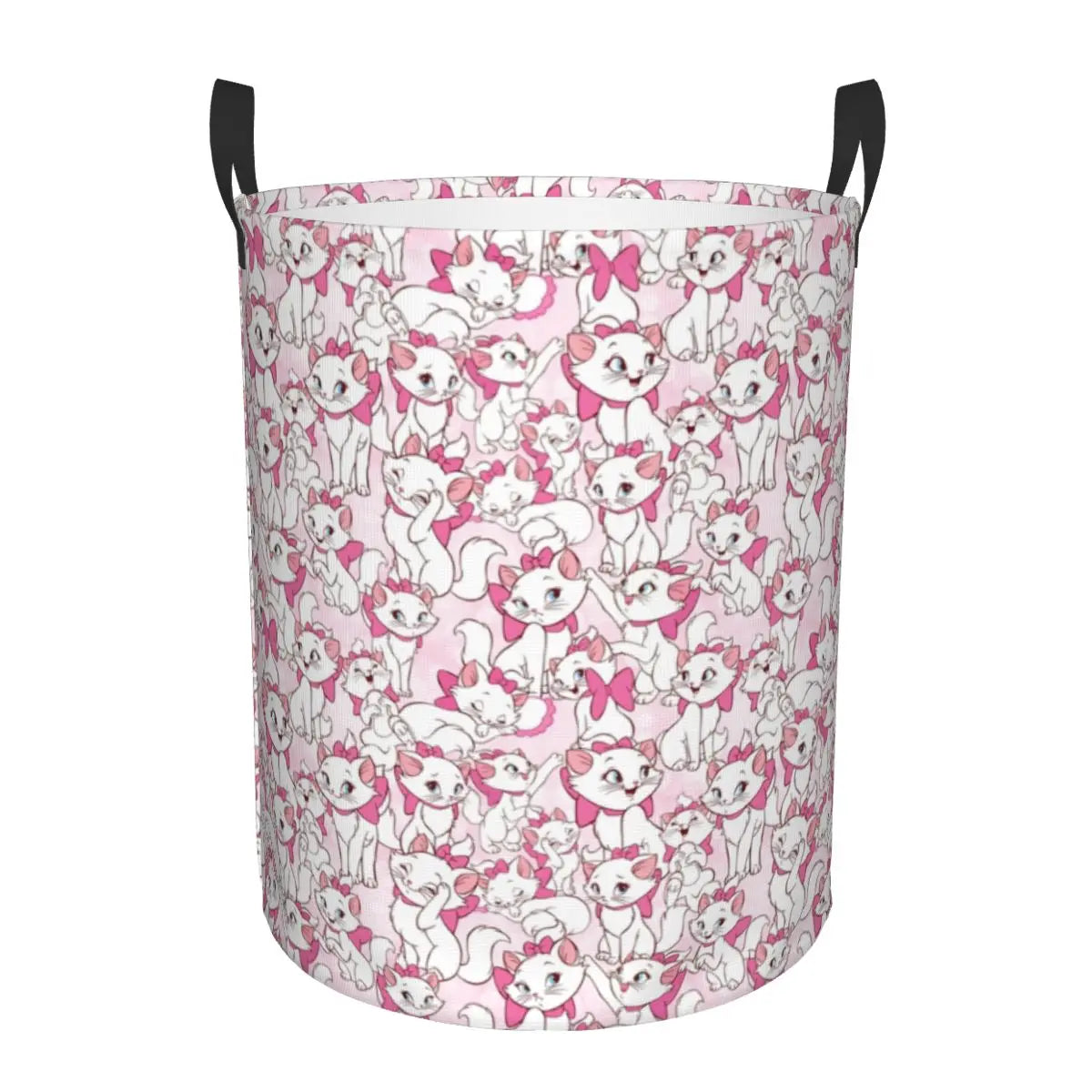 Hemasa Cats   On Pink Laundry Foldable Basket  for Toys / Clothes Hamper Storage Bin for Kids Nursery