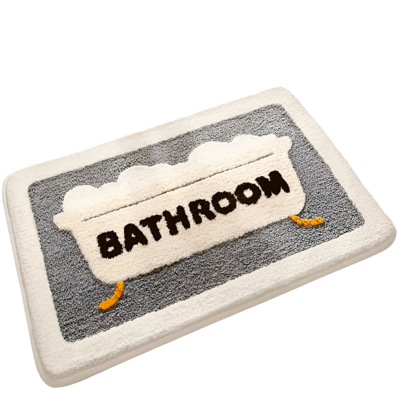 Hemasa Ultra-Plush Anti-Slip Bath Mat 8x Water Absorption, Quick Dry, Anti-Bacterial, 200% Plush, Safe for Kids Elders, 0 Formaldehyde