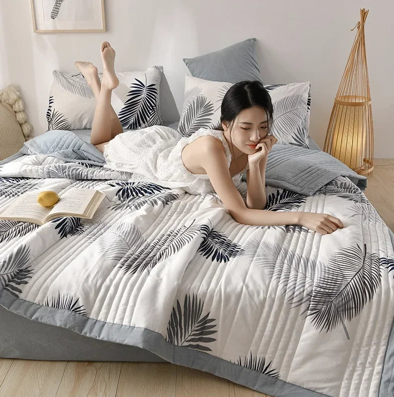 Summer Cool Quilt Air Conditioner Washed Cotton Quilt Student Single Summer Dormitory Spring and Autumn Thin Summer Quilt