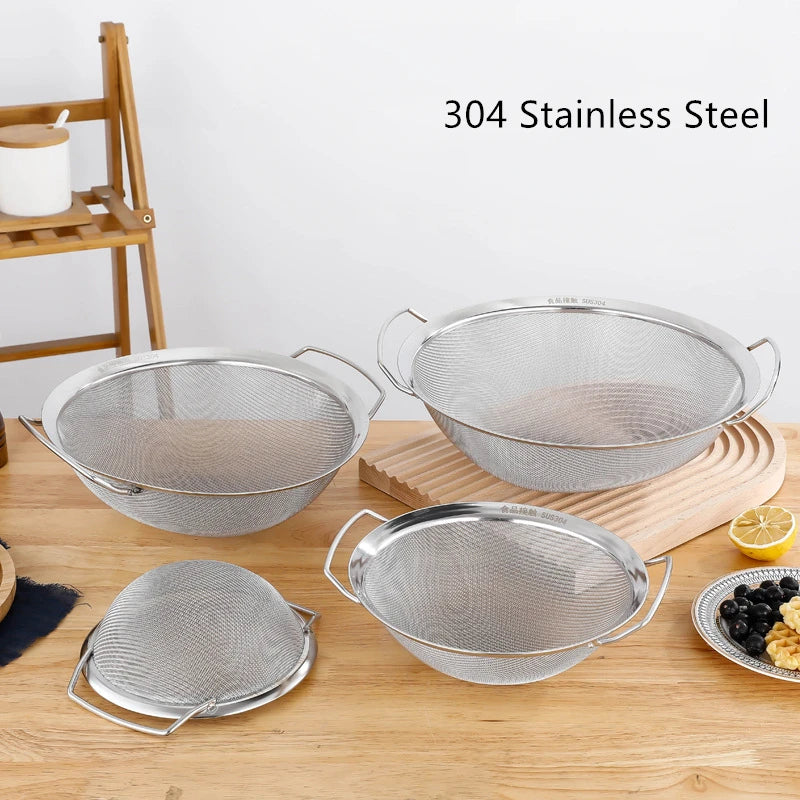 Hemasa Stainless Steel  Mesh Strainer Basket with Double Handles