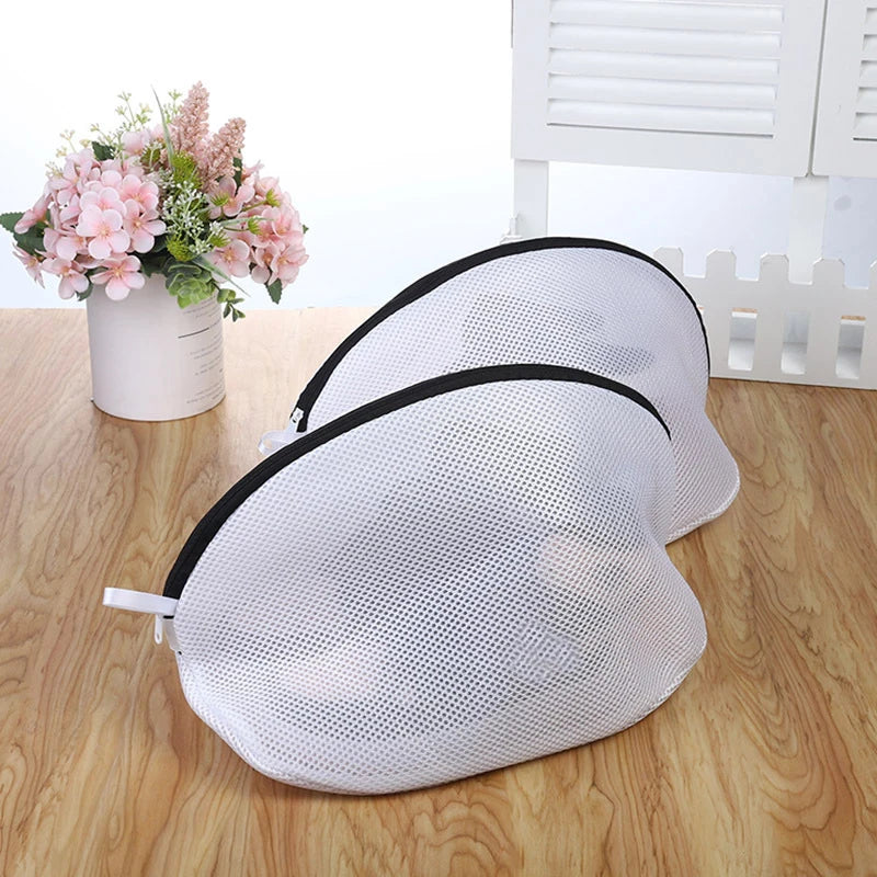 Hemasa 2pcs  Anti-deformation Mesh Laundry Bag Washing Machine Shoes Bag Travel Shoe Storage Bags Protective Clothes Storage Box Organizer