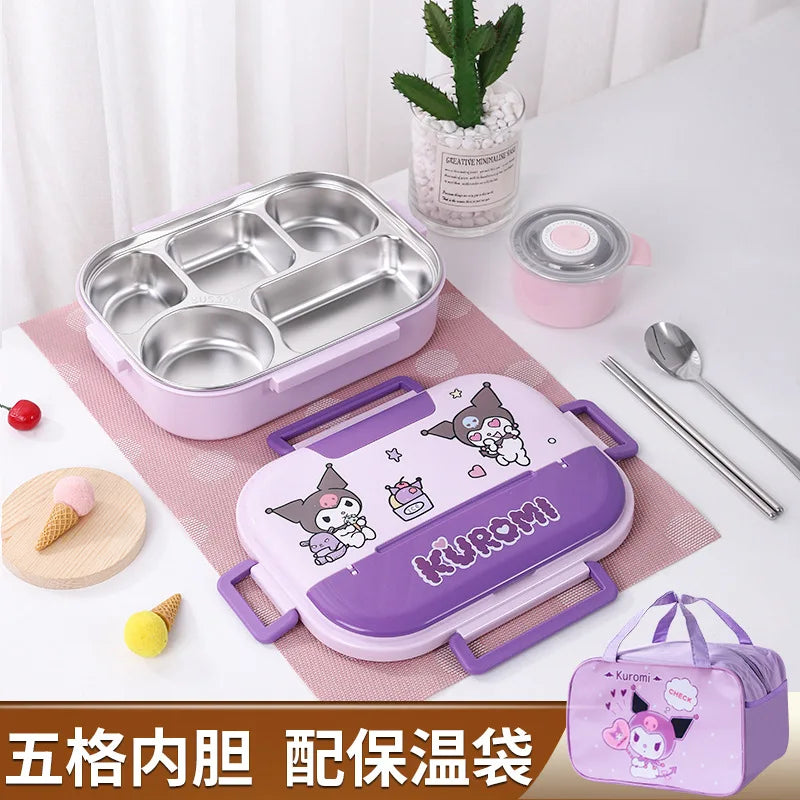 Hemasa Four Grids Five Grids Large Capacity Cartoon Anime Figure Cute Insulation