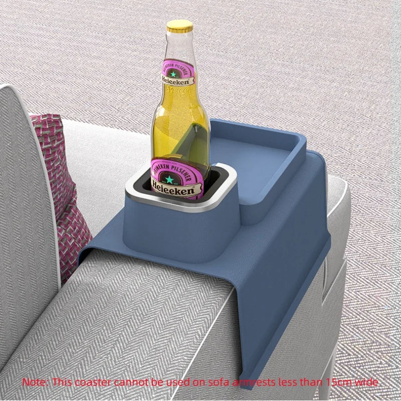 Sofa cup holder tray, silicone non-slip sofa drink holder, strong weight mobile phone/remote control/snack sofa cup holder