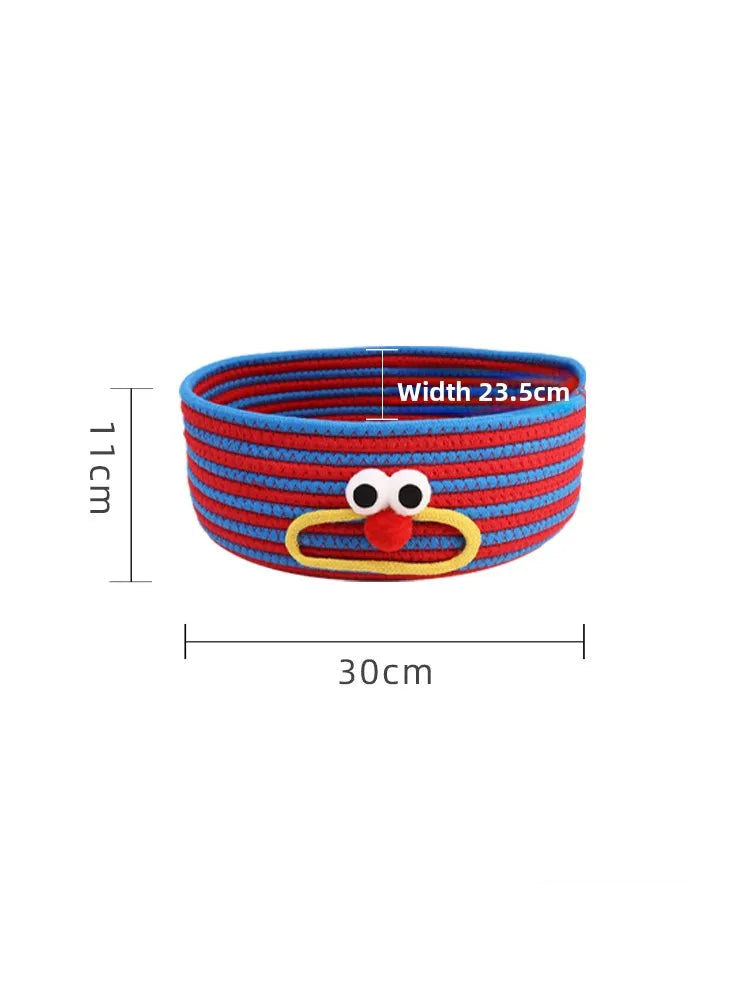 Tejesa Dopne Cotton Tead Woven Storage Basket Cute Living Room Sna Miscellaneous Goods Storage Box Bedroom Cosmetic Organizer...