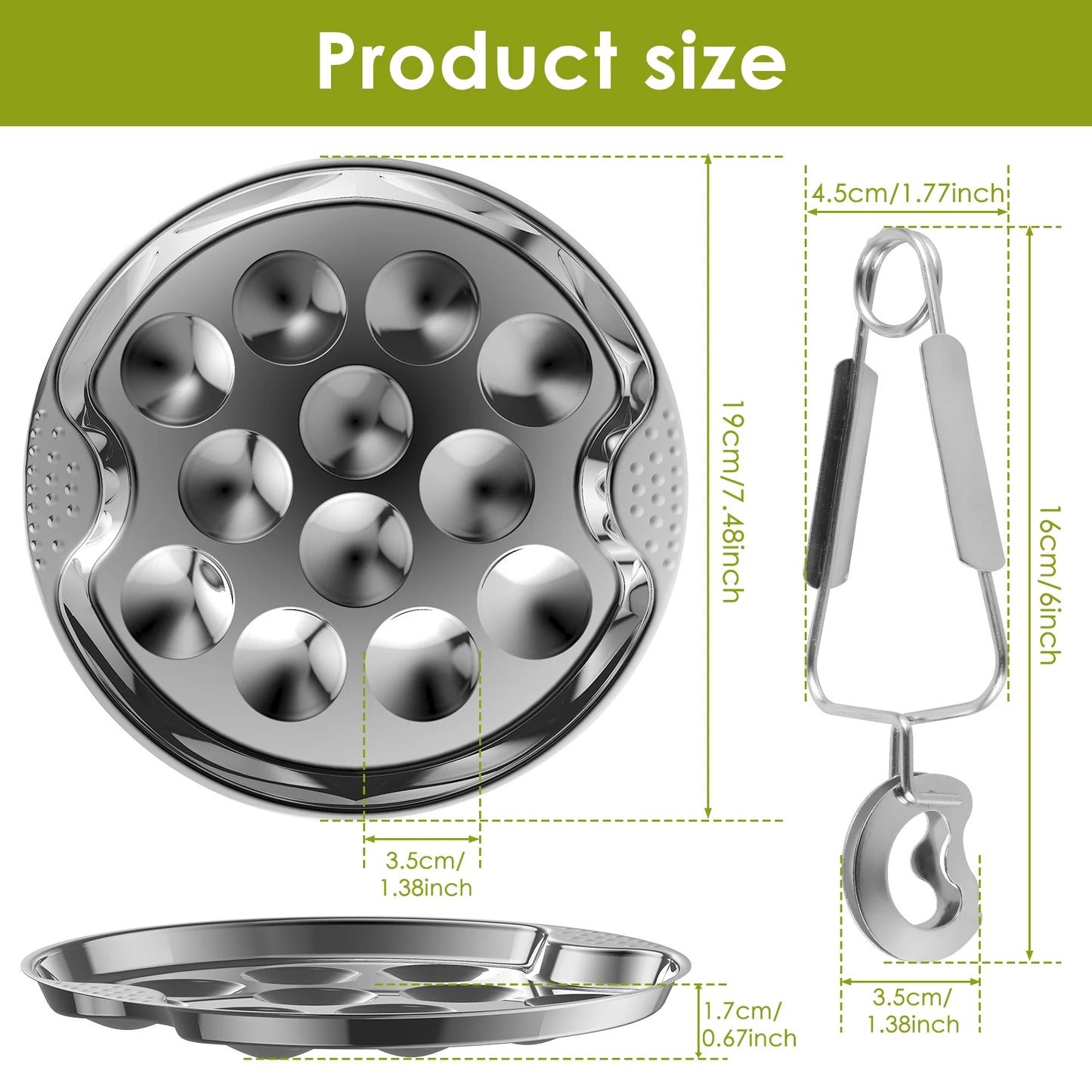 Snail Plate Stainless Steel Escargot Plates Baking Dish Dessert Tray for Kitchen Food Plate Restaurant Snail Dish Baking BBQ Pan