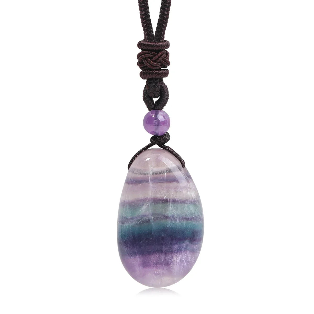 Hemasa Natural Gemstone Amethyst Rose Quartz Clear Quartz Necklace Pendants For Men And Women Health Wealth jewelry