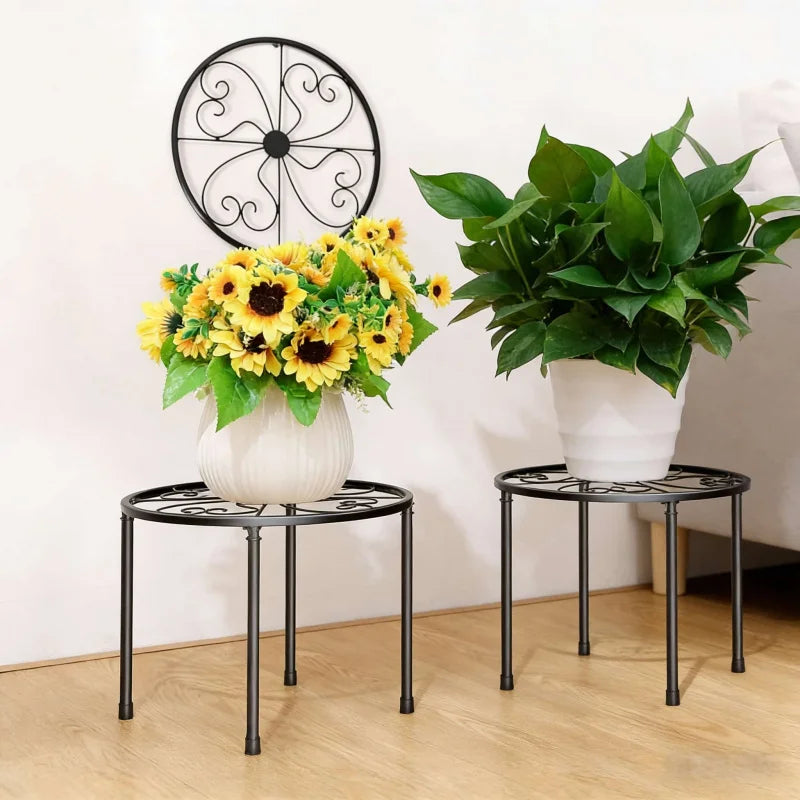 Tejesa  Black Rust-Resistant Metal Flower Stand for Indoor and Outdoor Use1-2Green Radish Climbing Frame Plant Support Access