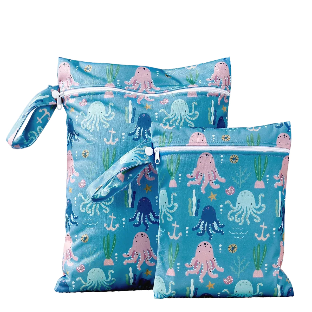 Tejesa  2pcs Set Baby Diaper Bag Waterproof Wet Dry Pack Blanket Storage Pouch Nappy Insert Tote Purse Travel Stroller Carry Bag