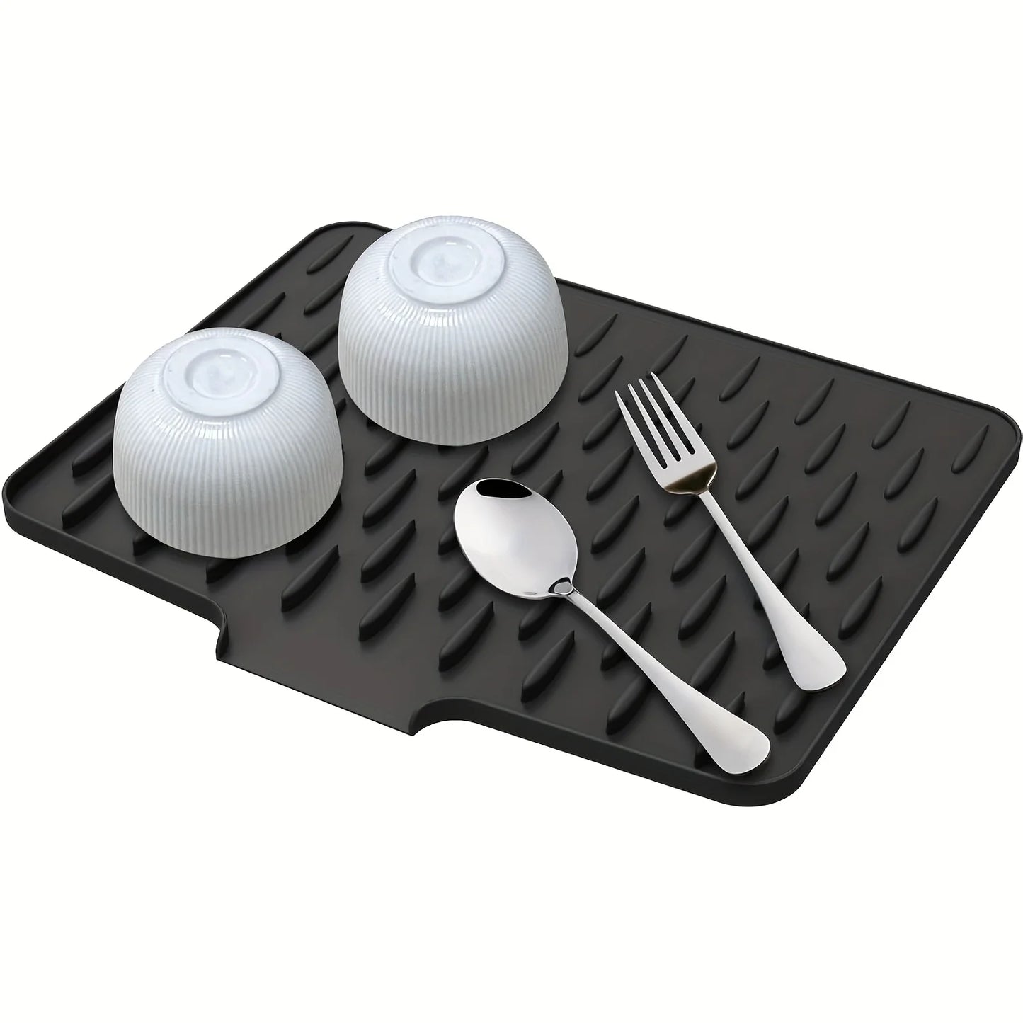 Tejesa Large Kitchen Sink & Dish Drying Rack - Non-Slip Silicone Drainage Board, Easy-Clean Surface, Raised Edges for Spill Prevention