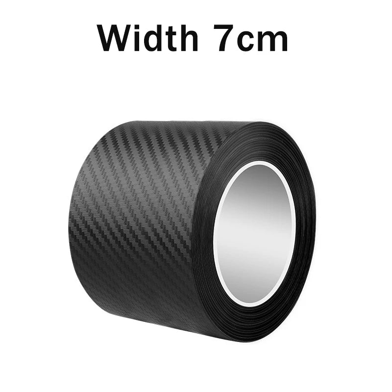 Tejesa 3D Carbon Fiber Car Threshold Protection Waterproof Anti Scratch Black Nano Sticker for Car Body DIY Automotive Protective Film