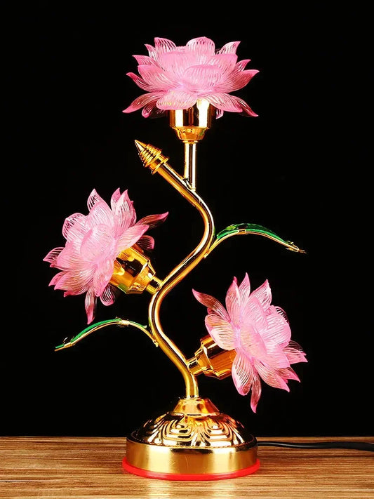 1 Pc Buddha Lotus Simulated Candlestick  Buddhist Hall and Buddhist  Utensils Living Room Home Decor Feng Shui Decoration