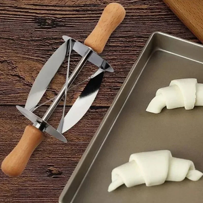 Stainless Steel Rolling Dough Cutters For Making Croissant Kitchen Bread Cake Pastry Wheel Sharp Knife Baking Decorating Tools