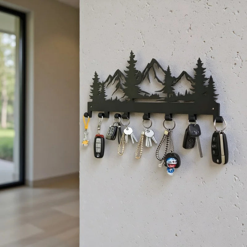 Tejesa 1-2PCS Easy Install Wall Mount Forest Key Hook  / Charming Metal Design for Towels, Hats & Purses | Stylish Entrance & Bathroom