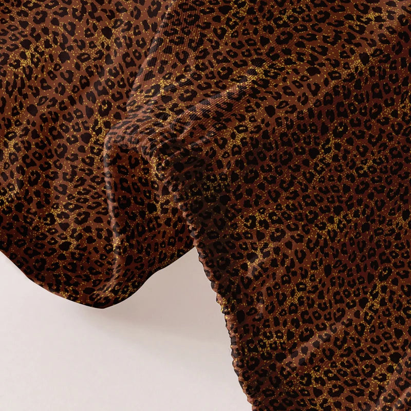 1 Simple modern leopard printed matte Fitted Sheet, bedroom printed bed cover, bedding (excluding pillowcases)
