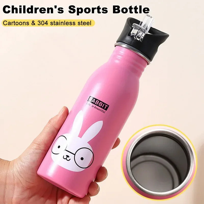 Hemasa 500ML Children's Stainless Steel Sports Water Bottles
