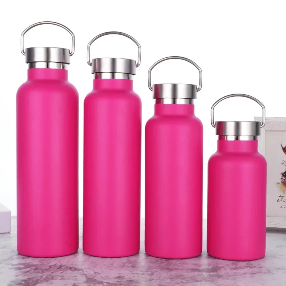 Hemasa Stainless Steel  Tumbler Cups with Lid Portable Outdoor Vacuum Flask Children's Water Bottle 350ML/ 500ML/ 750ML