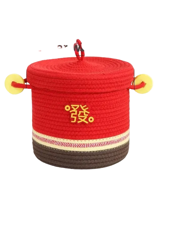 Tejesa Dopne Cotton Tead Woven Storage Basket Cute Living Room Sna Miscellaneous Goods Storage Box Bedroom Cosmetic Organizer...