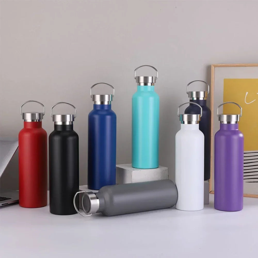 Hemasa Stainless Steel  Tumbler Cups with Lid Portable Outdoor Vacuum Flask Children's Water Bottle 350ML/ 500ML/ 750ML