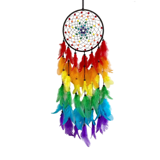 Tejesa Colorful Feathers Dream Catcher Large Wall Hangings Decorations Window Pendants Wind Chimes For Girls Birthday Gifts