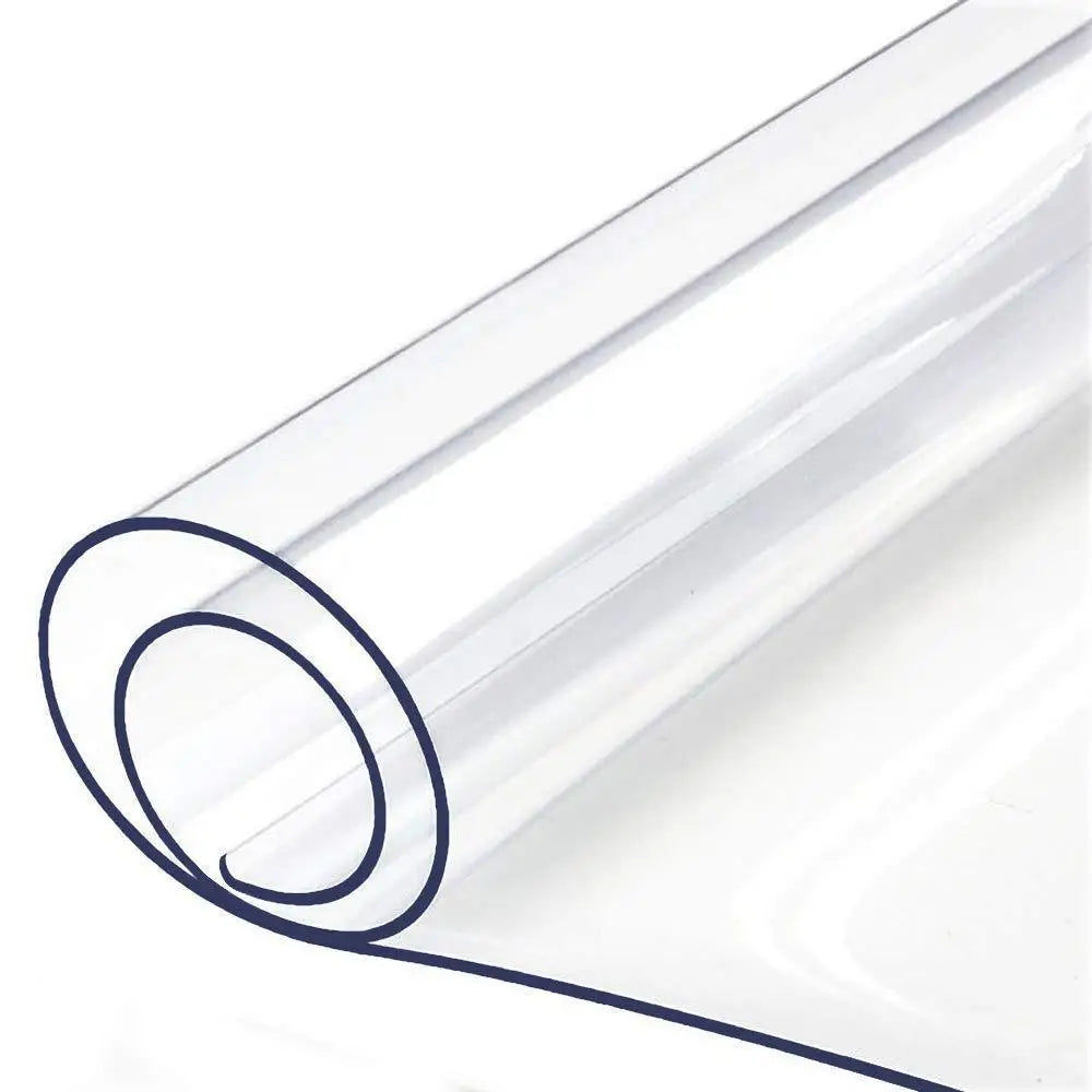 1mm Soft Glass Table Mat PVC Transparent Tablecloth Waterproof Oilproof Rectangular Table Cover Pad Kitchen Table Mat