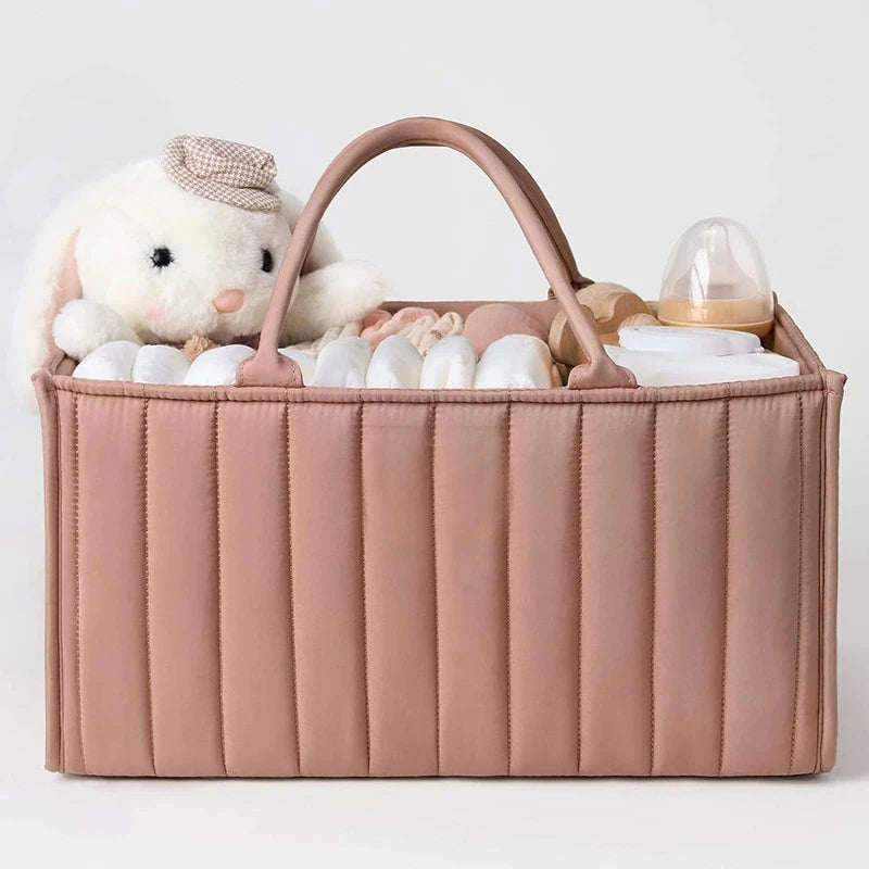 Tejesa Large Capacity Foldable Diaper Bag Durable Multi-Functional Storage Pouch for Diapers Wipes Easy to Carry Moms Diaper Bag Travel