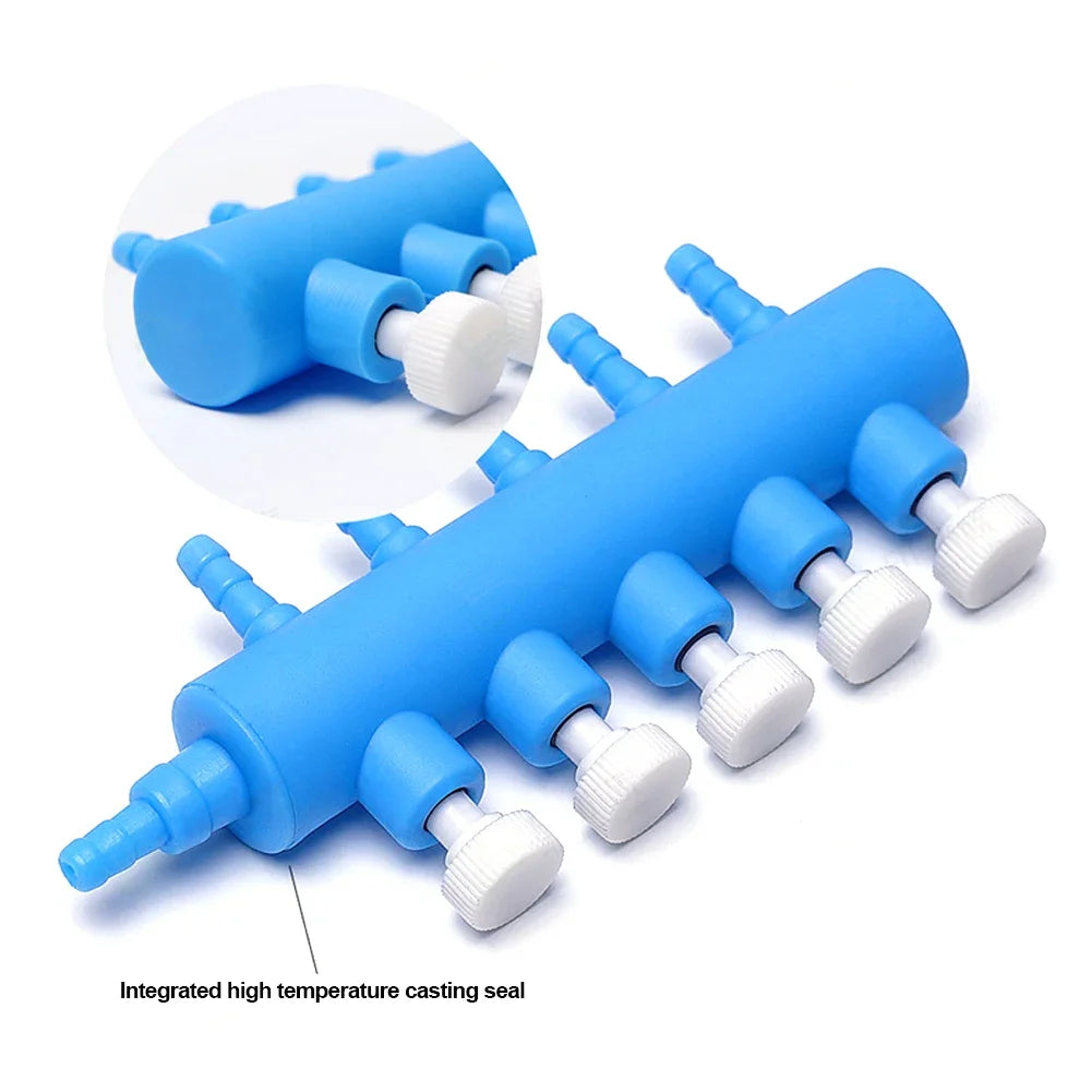 Tejesa Aquarium Air Pump Hose Splitter Air Distributor Adjustable Tracheal Shunt Single Hole Oxygen Booster Pump Adapter Accessories