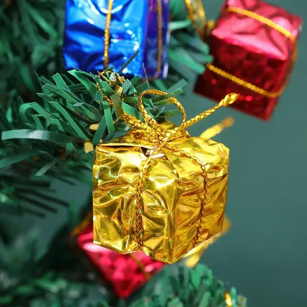 48/12/6Pcs Christmas Foam Gifts Boxes Xmas Tree Square Foam Candy Gifts Boxes Hanging Home Party Decor Supplies Ornament Pendant