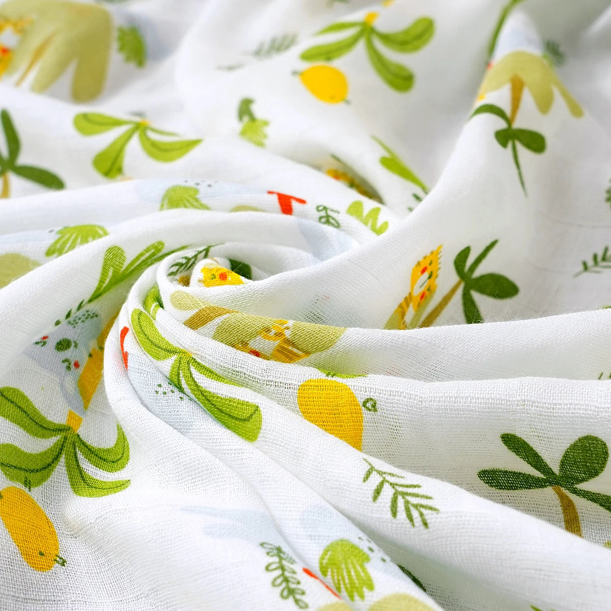 Tejesa 2Pcs Bamboo Cotton Baby Muslin Swaddle Blankets /Breathable Newborn Wrap Infant Bath Towels 120x110cm