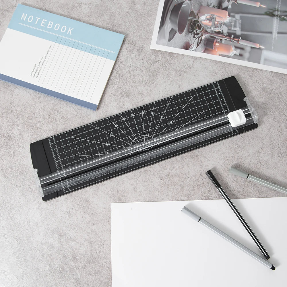 Hemasa 1PC A4 Paper Cutter Safety Protection And Side Ruler Scrapbooking Tool For Handmade Paper, Coupons, Labels
