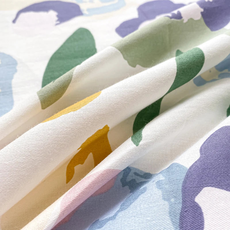 Cotton Fitted Sheet Single Double Queen Size Printed Mattress Cover With Elastic Band Bedsheet Soft Comfortable Fitsheet