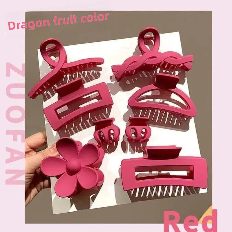 Colorful Shark Hair Claw Set Simple Female Hair Accessories Elegant Pearl Natural Fresh Sweet Style for All Ages And Occasions