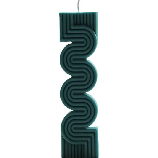 Hemasa 3D Geometric Wave Stripe Shaped Candle Mold / Aromatherapy Gypsum Soap Resin Crafts Silicone Mold DIY Handmade