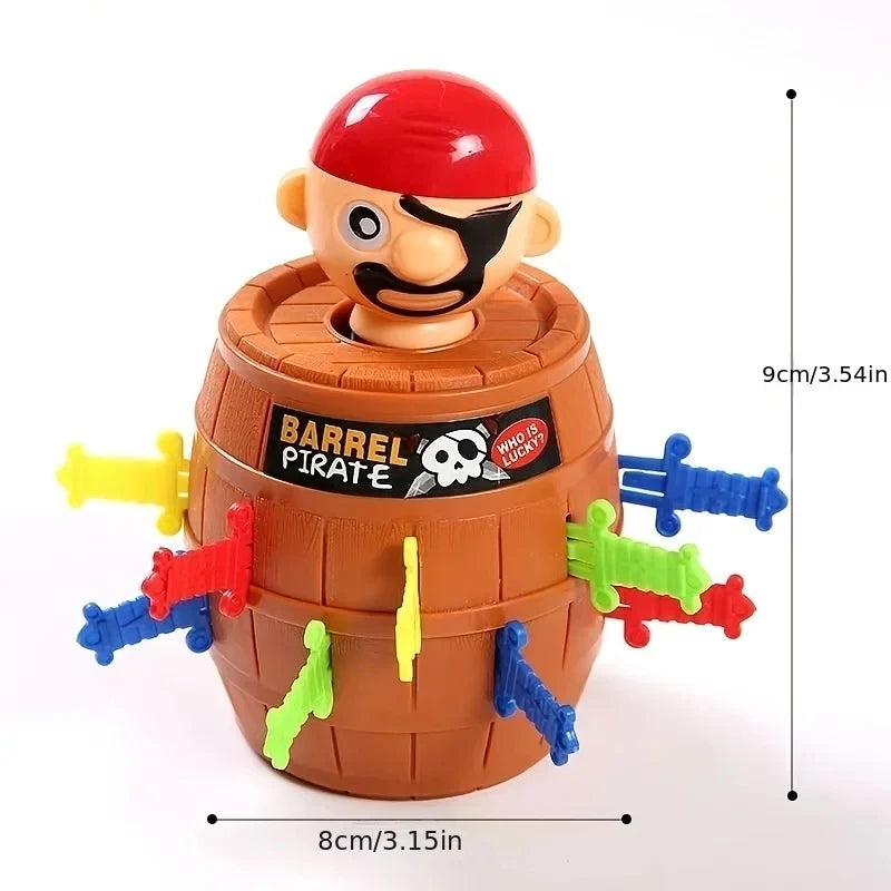 Hemasa Funny Tricky Toy Pop Up Pirate Barrel Toys Swashbuckling Games Running Man Pirates Bucket Sword Stab Family Board Game for Kids
