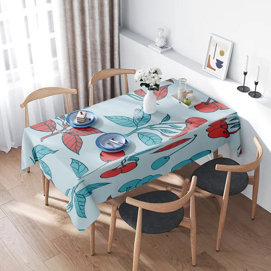 Modern Colorful Leaf Print Tablecloth for Home Dining Room Decoration 180X240cm/71x95inch Large Size Floral Design Table Linen C