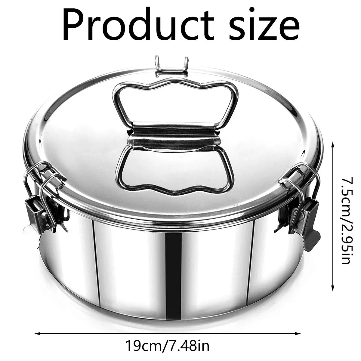 Tejesa 2/1 Tier Flan Pan Mold Breakfast Steamer Cake Baking Flan Pot for Chocolate Cupcake Pudding Large Capacity Lunch Box Dough Bowl