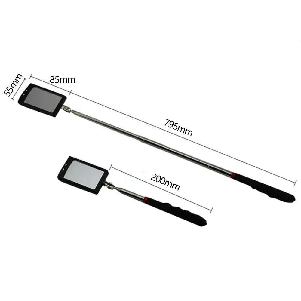 Automobile Chassis Endoscope 360°Telescoping Mirrors Angle LED Light Magnification Inspection Mirror Car Repair Detection Tools