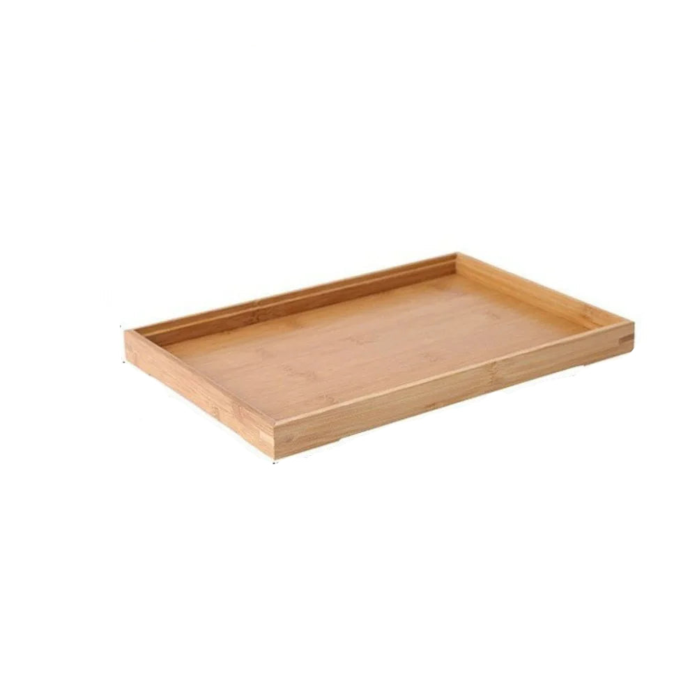 Tejesa Rectangular Storage Tray household Solid Wood Storage Plate Bamboo Water Cup Plate Home Living Room