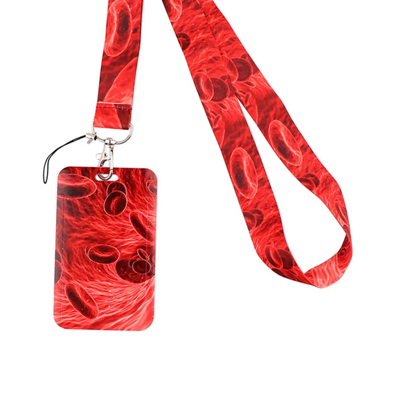 Dentist Doctor Nurse Cartoon Credential Neck Strap Lanyards Keychain ID Card Pass Hang Rope Lariat Key Chain Ring Badge Holder