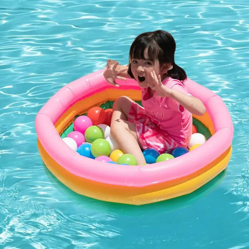 Hemasa 60/90cm Inflatable Baby Swimming Pool Portable Children Soft PVC Round Paddling Pool  for Toddler for  outdoor /Garden
