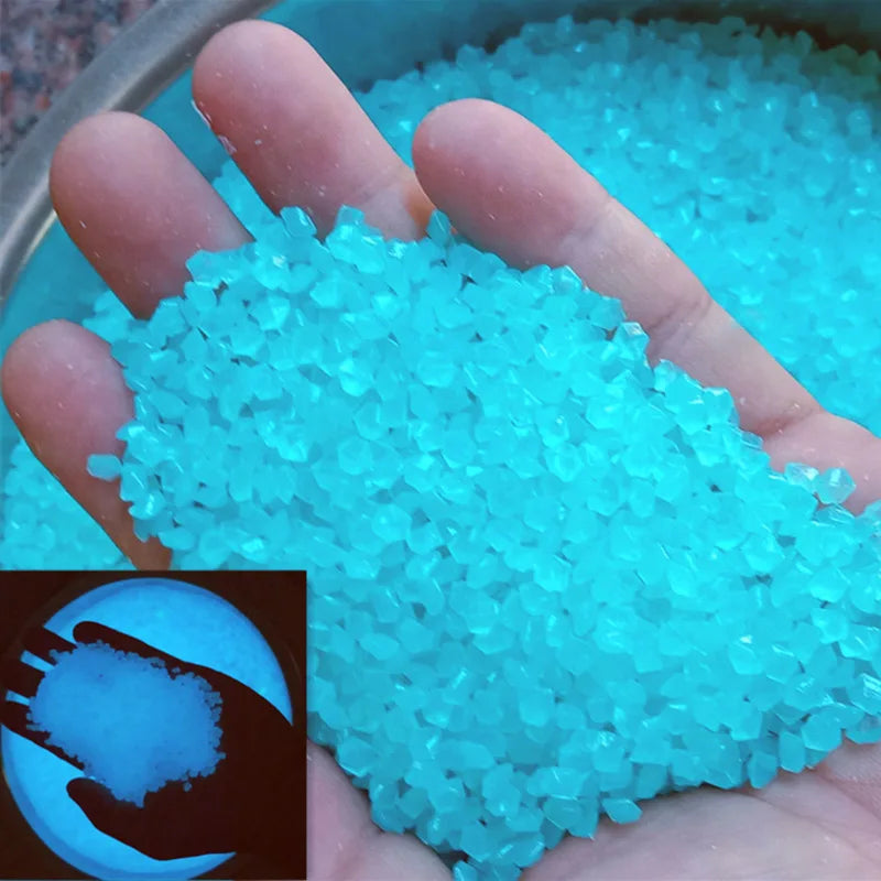 1000 Pcs Glow Sand Glow In Dark Stone Pebble Garden Yard Outdoor Lawn Decoration Fish Tank Aquarium Home Diy Decor 3-5mm