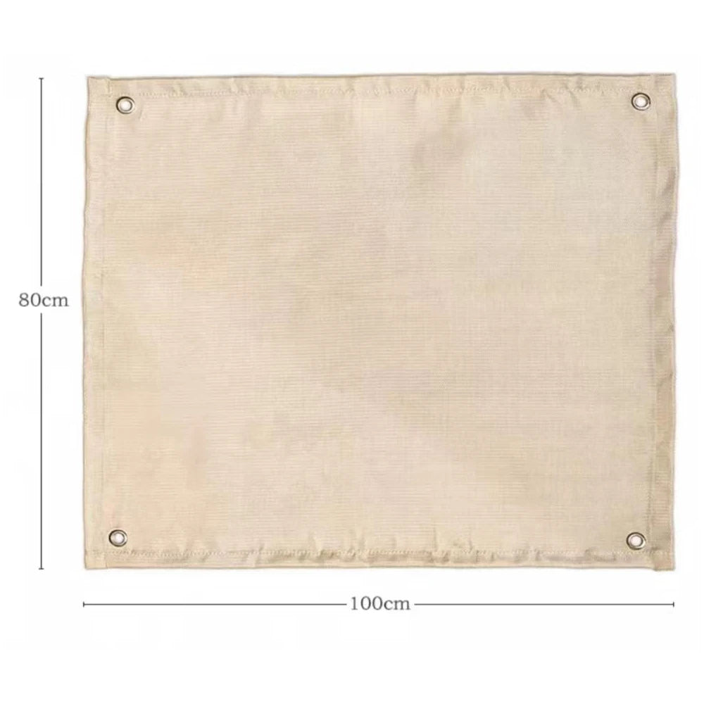 Tejesa 1pc Outdoor Camping Fireproof Cloth Picnic Barbecue Insulation Mat Flame Retardant High Temperature Fire Blanket Fiberglass Mat