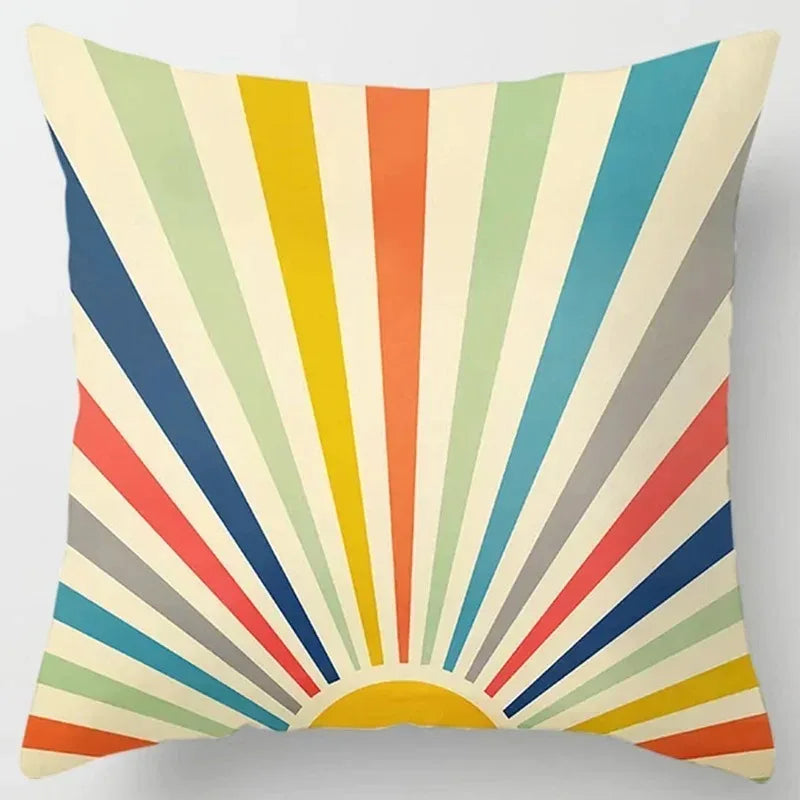 Hemasa 4Pcs Decorative Pillow Bedroom Sofa Car Cushion Cover Abstract Line Pattern Series Throw Pillow