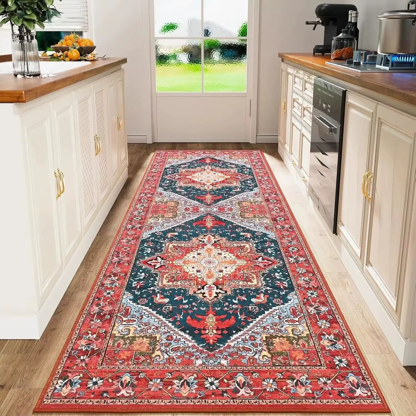 Tejesa Bohemian Flannel Carpet/ Kitchen Carpet/ Floor Carpet  /Sofa Waterproof Home Decoration