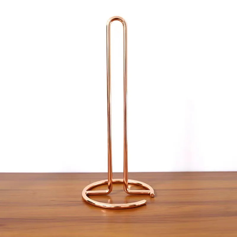 Hemasa Stainless Steel Kitchen Roll Paper Towel Holder Bathroom Tissue Stand Dining Table Vertical Napkins Rack Kitchen Storage Shelf