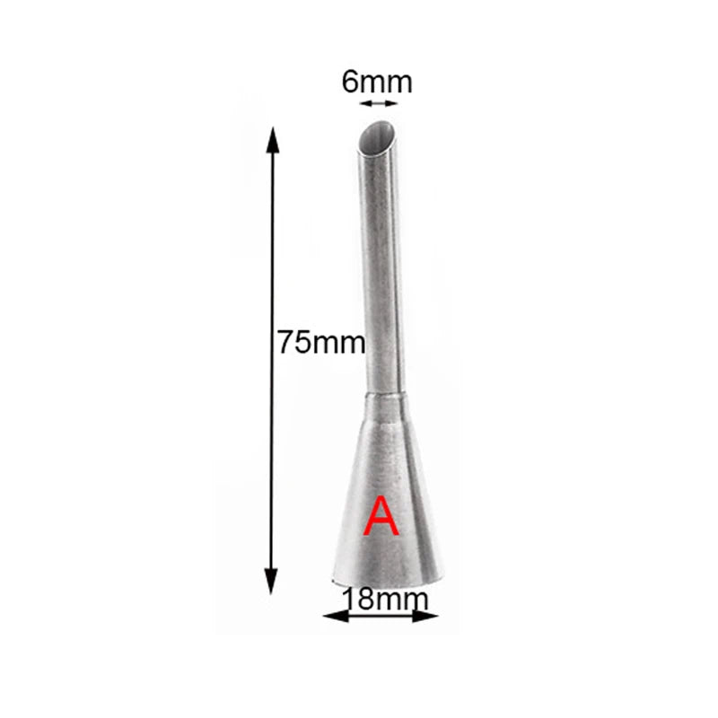 1/4Pcs Stainless Steel Puff Cream Nozzles Cake Icing Piping Tip DIY Donut Pastry Syringe Cupcake Desserts Baking Accessories