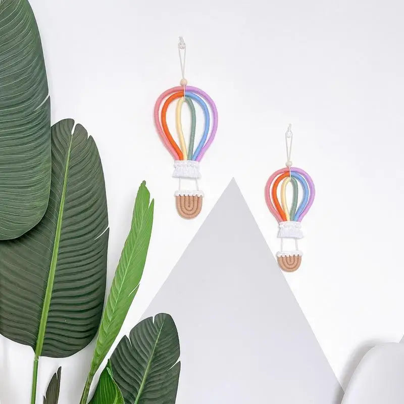 Hemasa Rainbow Wall Pendant Hot Air Balloon Wall Hanging